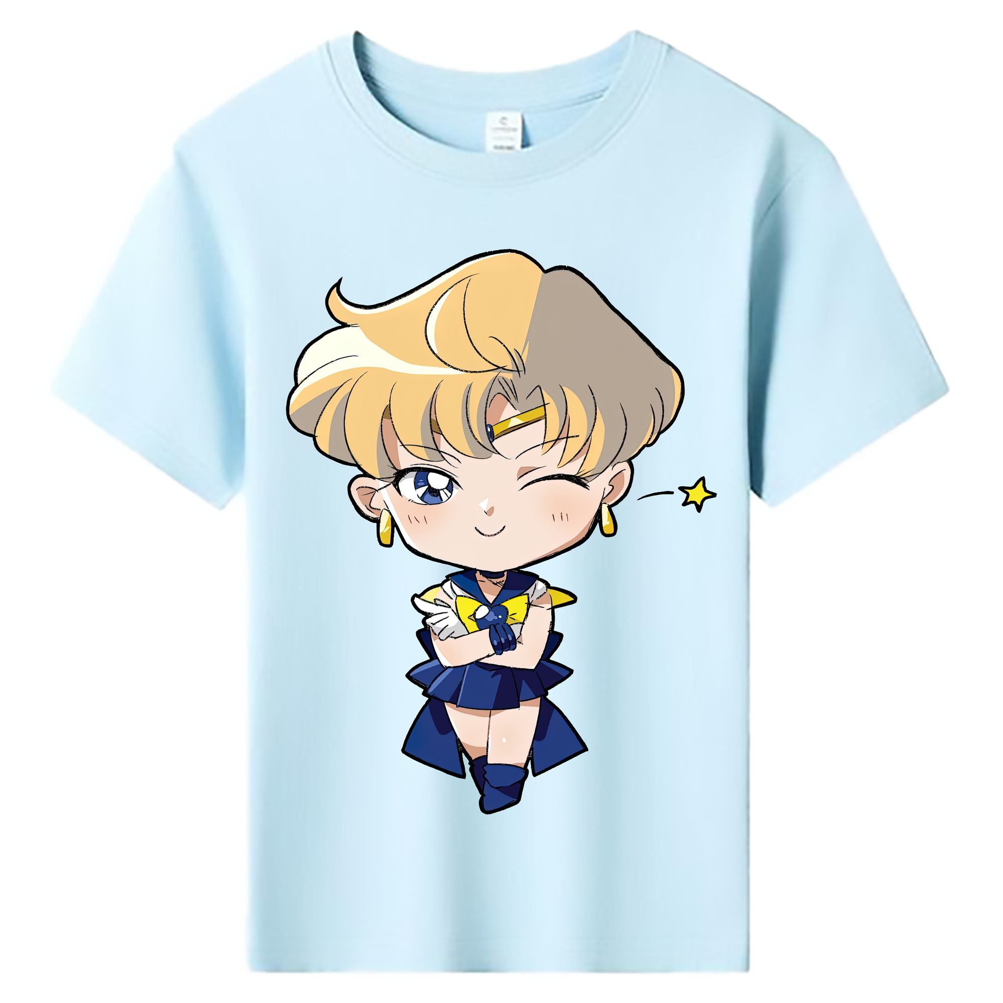 （画像用） 美少女戦士セーラームーン 天王はるか Sailor Moon Tenoh Haruka 綿100％キッズTシャツ（フロントプリント）
